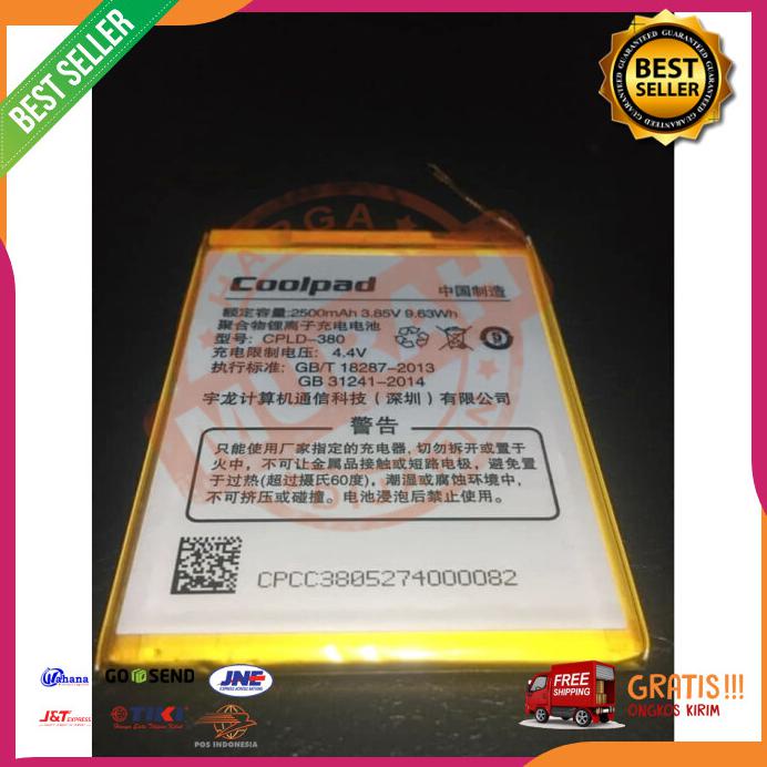 Acc Hp Baterai Coolpad Max Lite R108 Sky 3 E502 Cpld380 2500Mah Ori Oem