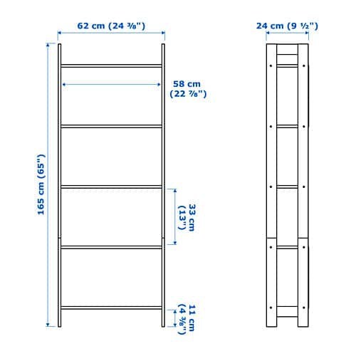 LAIVA Rak buku 62x165 cm hitam-cokelat