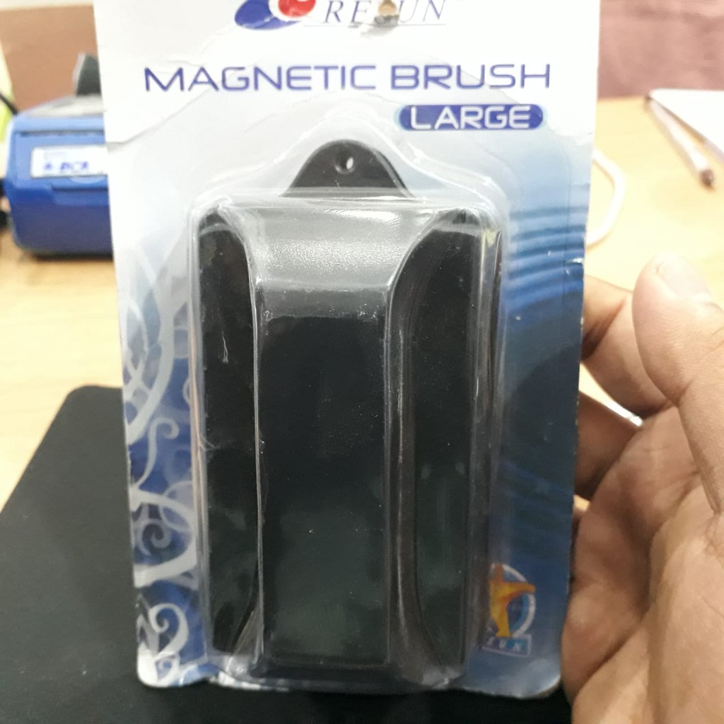 MAGNETIC BRUSH LARGE RESUN BESAR pembersih kaca 15mm aquarium aquascape praktis !!!