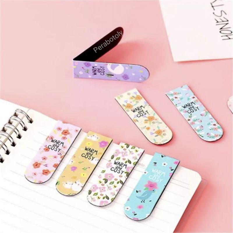 

Pembatas Buku Motif Cartoon Penanda Buku Magnet Bookmark