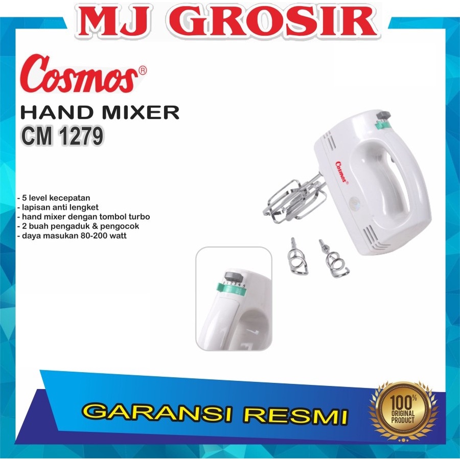 PROMO HAND MIXER COSMOS CM 1279 SERBAGUNA MESIN PENGHALUS