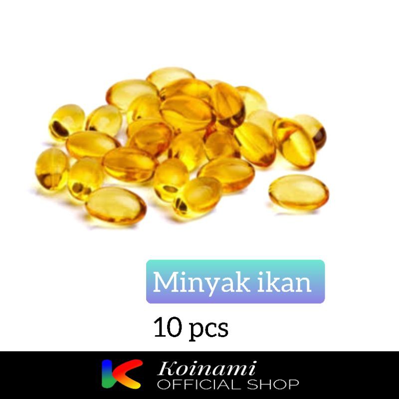 Minyak Ikan 10 Caps - Tung Hai Fish Oil - Vitamin Bulu Kucing Anjing - VItamin Nafsu Makan Kucing