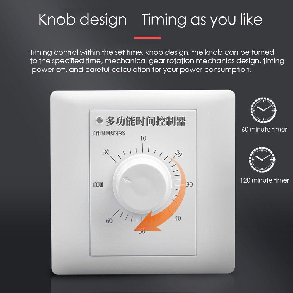 POPULAR Timer Switch Safe Aplikasi Lebar 86*86mm Time Control Interruptor