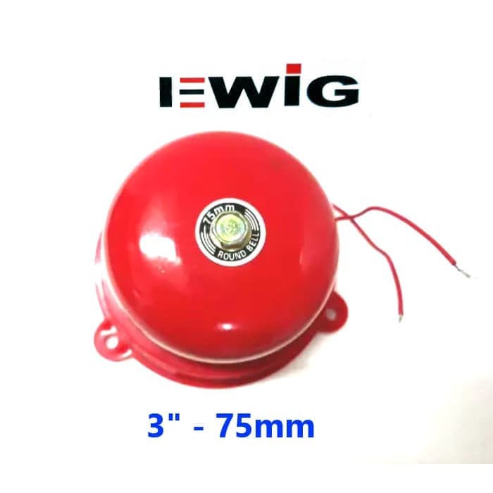 Round Alarm Baby Bell Kring 3&quot; (75mm) / Round Bell / Alarm Listrik / Alarm Bell 3 inch EWIG