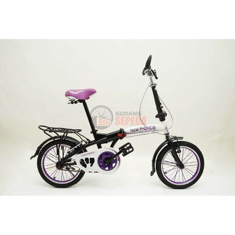 Sepeda Lipat New Phonicia 16 inch 1s Import Termurah folding bike murah berkualitas anak dewasa COD-1