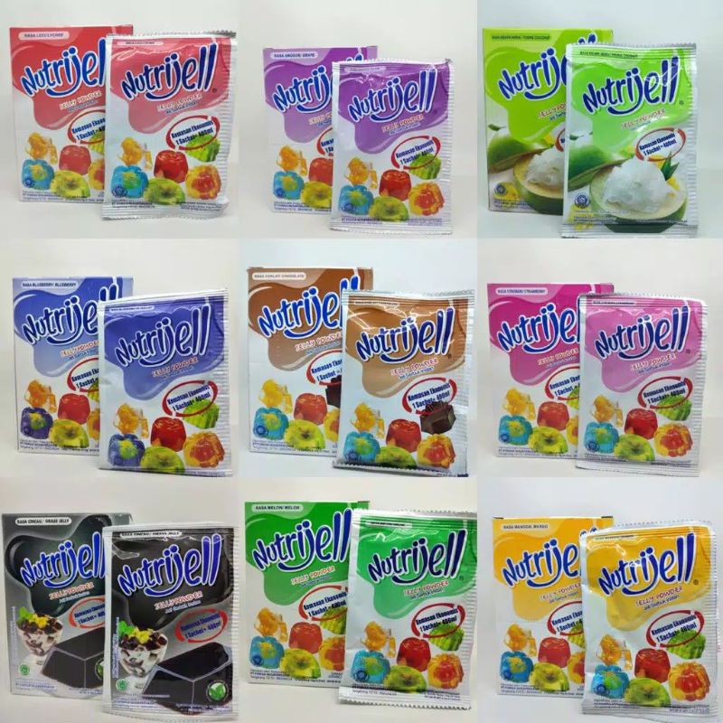 

NUTRIJELL EKONOMIS JELLY POWDER JELI SERBUK INSTAN 10GRAM