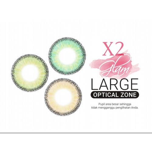 Softlens X2 GLAM DIA 15.00mm TOURMALINE CITRINE AQUAMARINE MINUS (-0.50 s/d -3,.00 )/Lensa  Kontak/BS