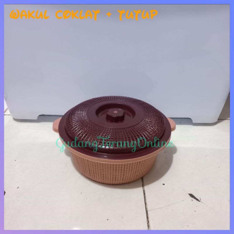 Wakul coklat + tutup / bakul nasi / wakul coklat/ wakul nasi plastik