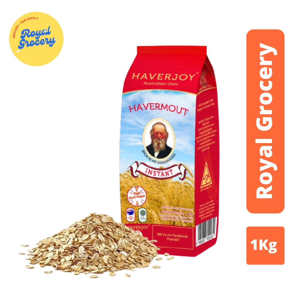 

Haverjoy Havermout Instant Australian Oats Oatmeal Merah 1kg