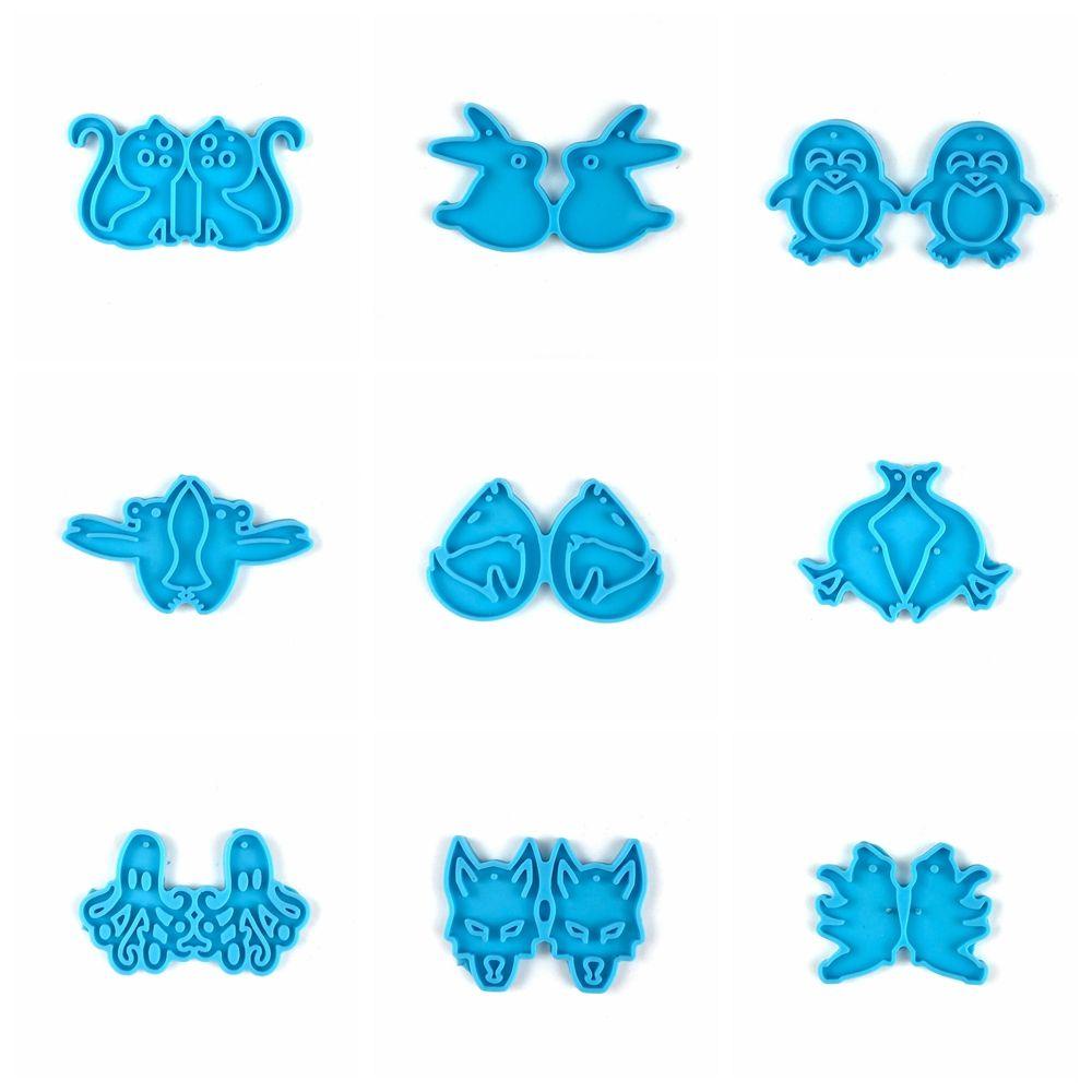 Preva Anting Hewan Liontin Dolphin Pinguin Gurita DIY Kerajinan Dekorasi Rumah Gantungan Kunci Liontin Cetakan Silikon