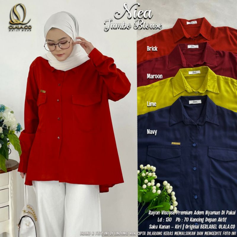 NIEA JUMBO BLOUSE ORI OLALA