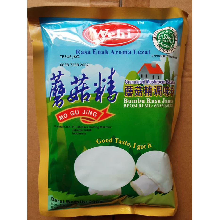 

Terhits Kaldu Jamur Halal 200G Mo Gu Jing Wehi Terpercaya