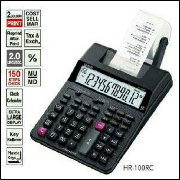 

Kalkulator Calculator Casio Hr-100Rc Hr100Rc Printing Print Struk Ori