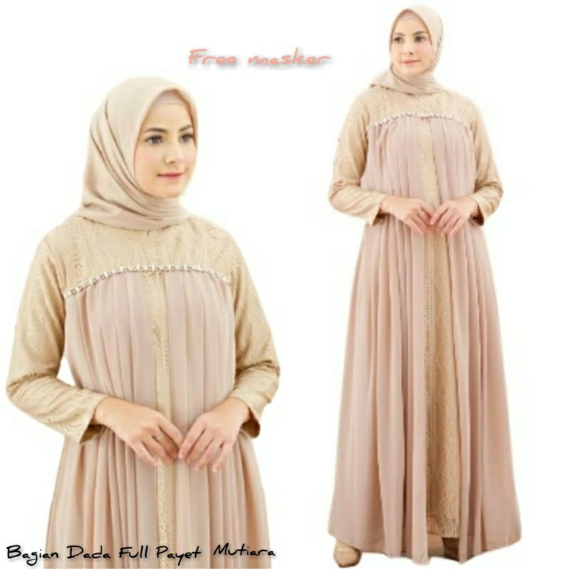 Gamis Brokat Velvet Cavali | Gamis Fayet | Gamis Sabyan Rumbai Ceruty Beby Doll Premium