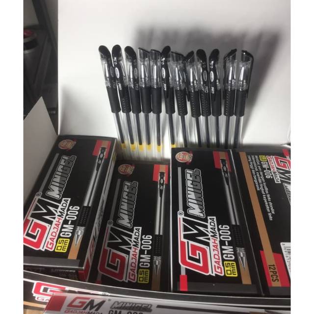 Pulpen GM 006 mini gel pen 0.5mm hitam