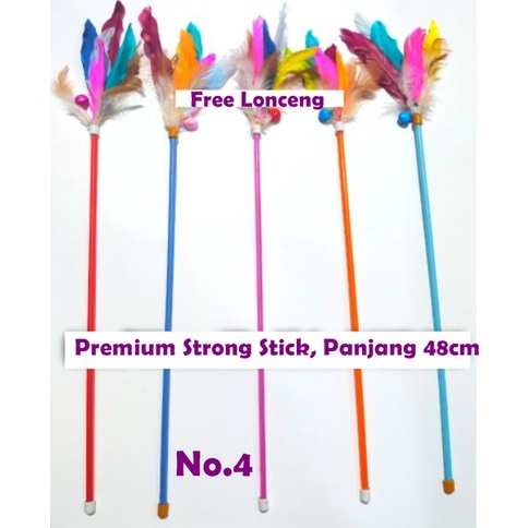 Mainan Kucing Tongkat Bulu Angsa Stick Kucing Cat Toy Teaser bahan kuat