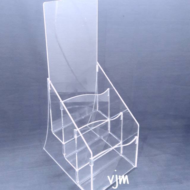 

Acrylic tempat Brosure Folio : 3 (3susun)