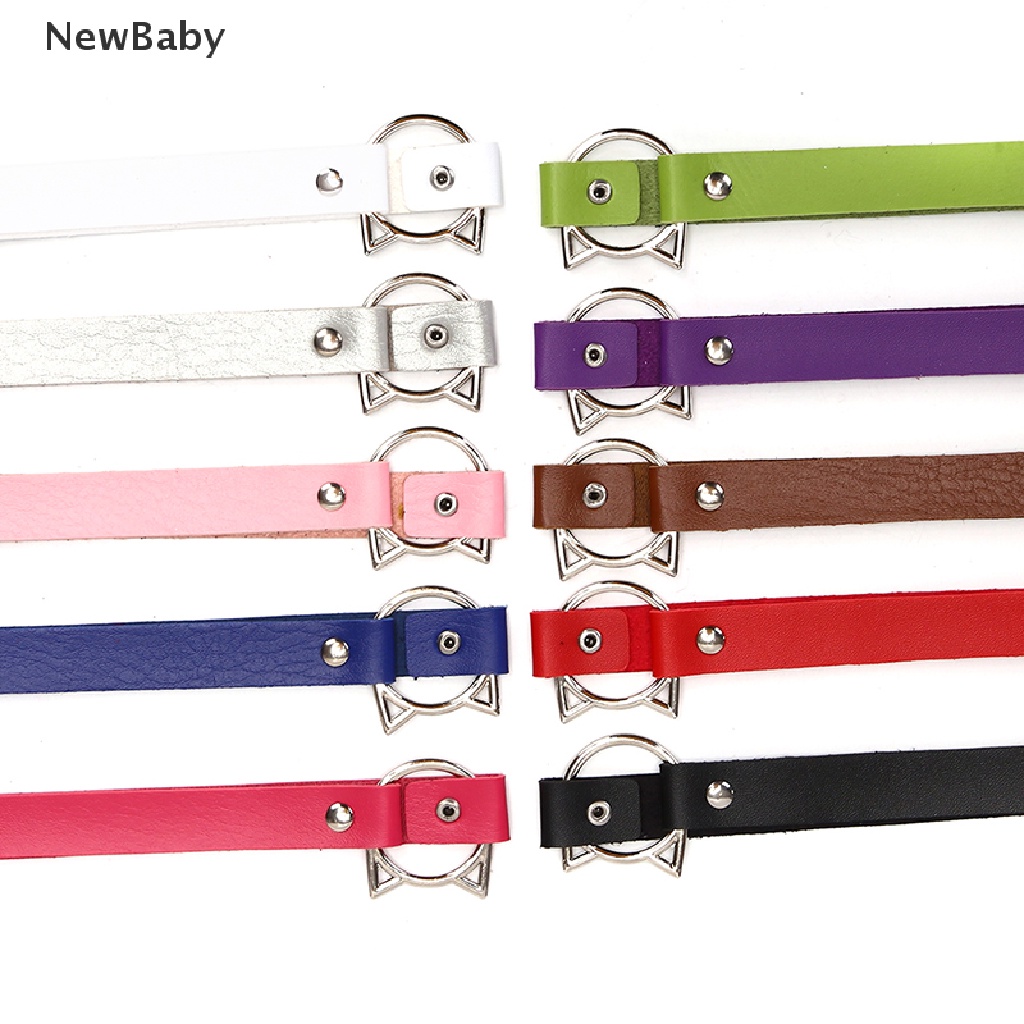 Kalung Choker Adjustable Bentuk Kepala Kucing Model Hollow Out Untuk Wanita