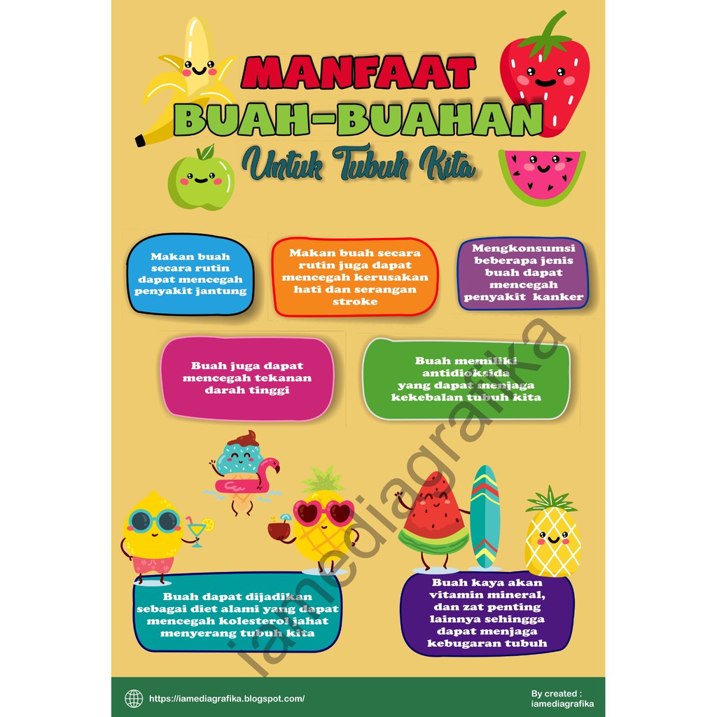 Poster Buah Buahan Dan Sayur Sayuran Malayrupe