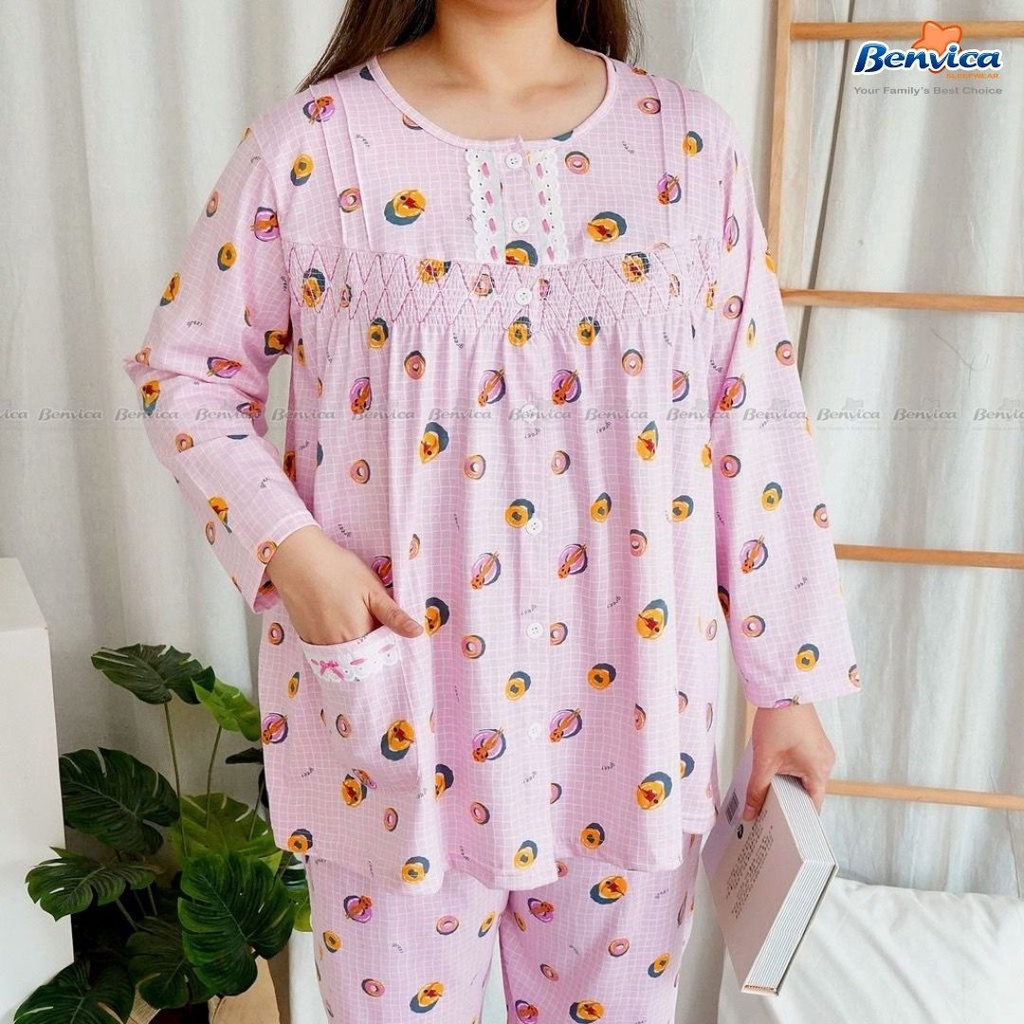 BAJU TIDUR PIYAMA JUMBO LENGAN PANJANG KAOS XL GREET