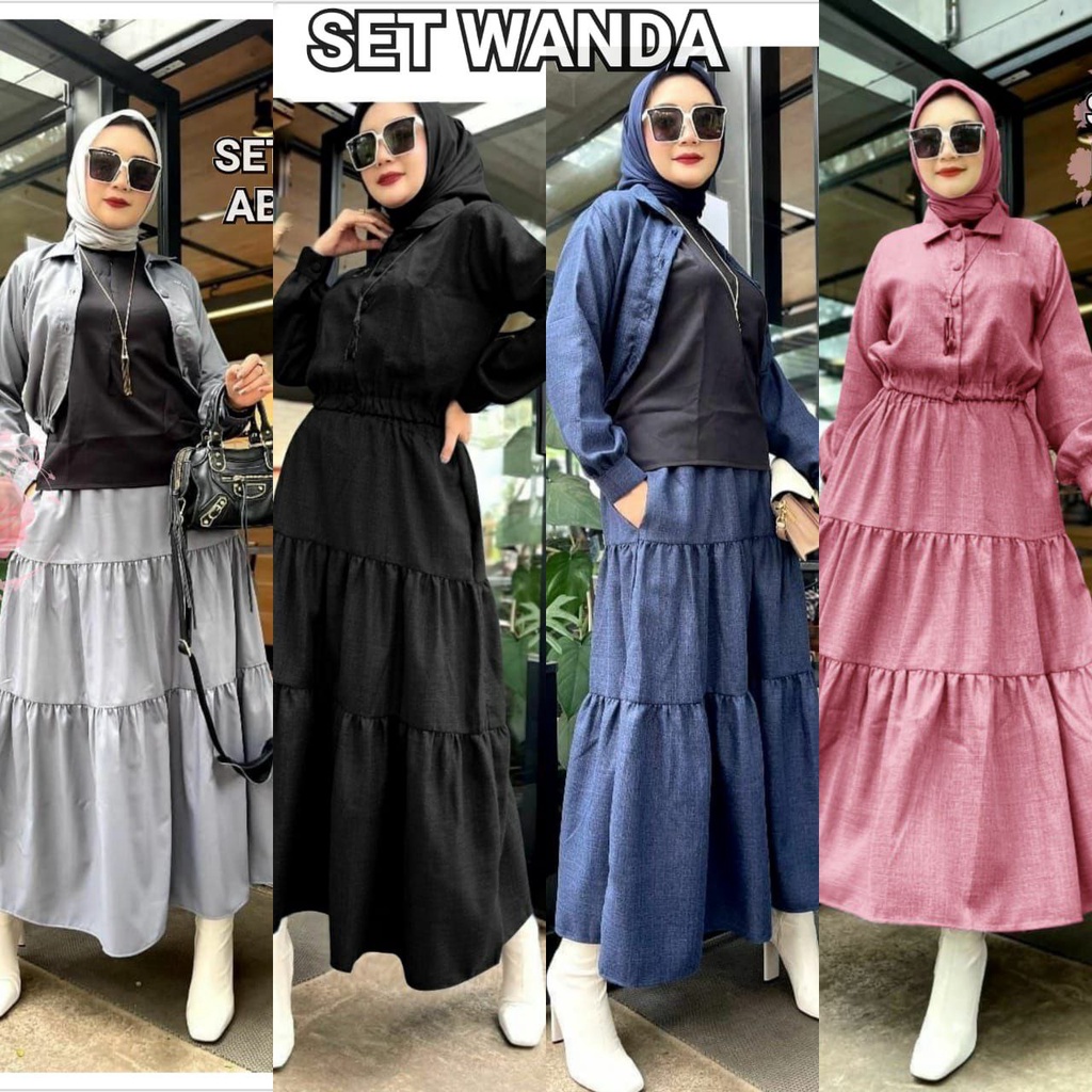 SETELAN WANDA FASHION WANITA TERLARIS TERBARU / PAKAIAN PESTA KASUAL KEKINIAN