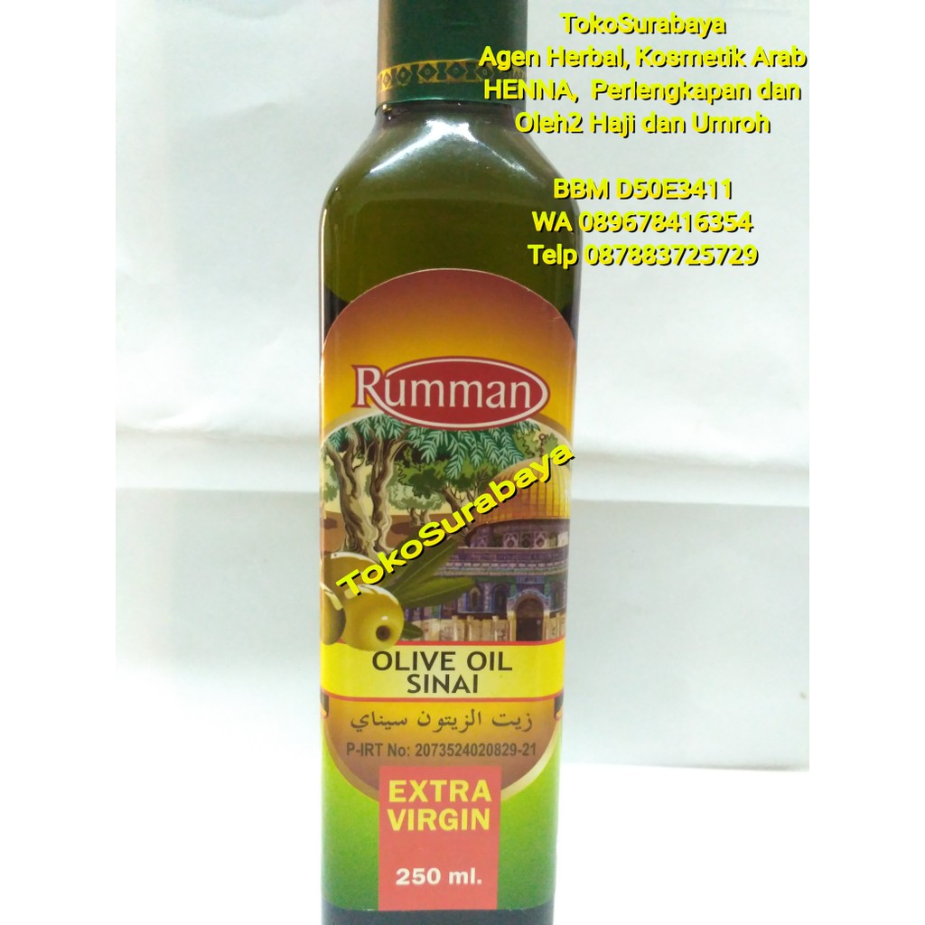 

Minyak Zaitun Extra Virgin Olive Oil Rumman 250ml 250 ml Sinai Borges