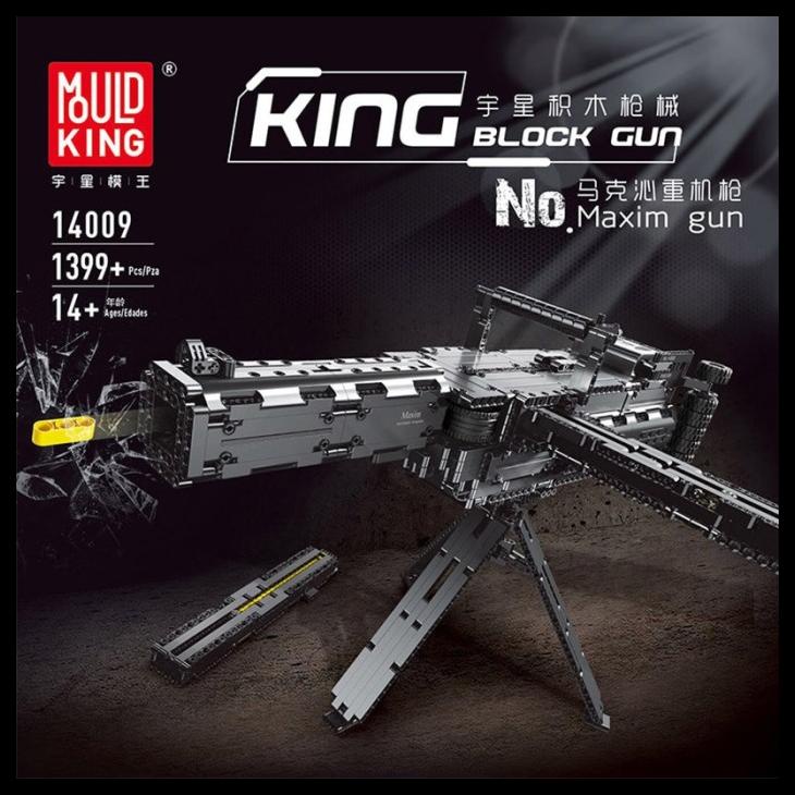 Lego Brick Mould King 14009 Motorized Maxim Heavy Machine Gun Pistol Kode 713