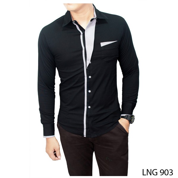 Kemeja Slim Fit Korean Style - LNG 903