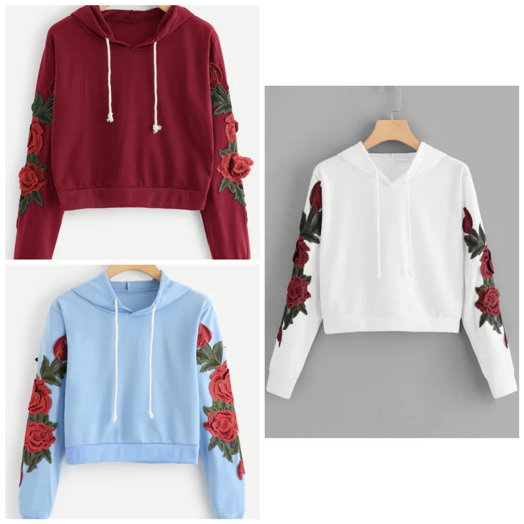 crop hoodie shopee