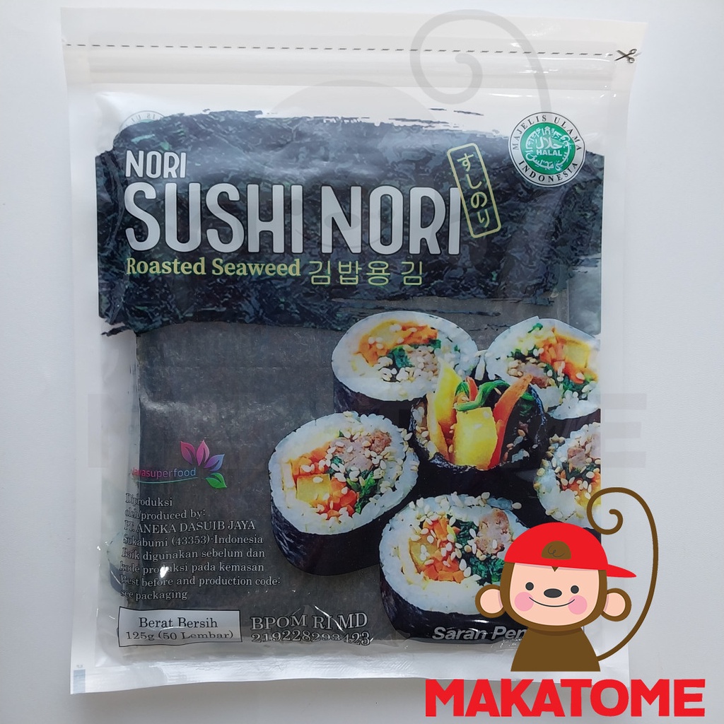 

Sushi Nori Gold 50 lbr 125 gr Javasuperfood java super food seaweed