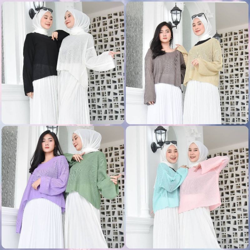 Sweater rajut rumbai besar/sweater rumbai murah/pusat sweater rajut termurah lengkap/raida sweater
