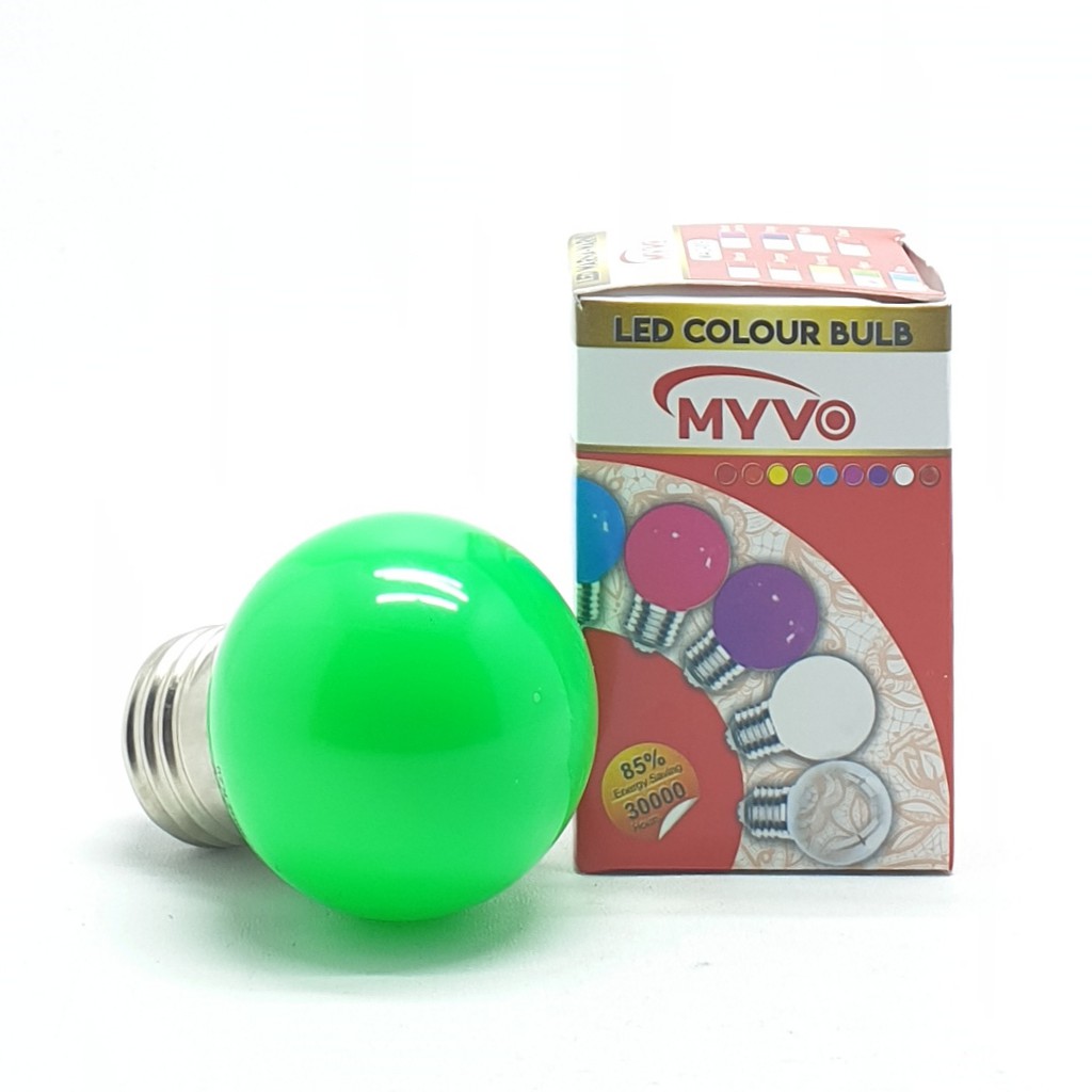 Myvo Hijau Lampu Led Ping Pong 3W E27 Warna Hijau / Lampu Dekorasi