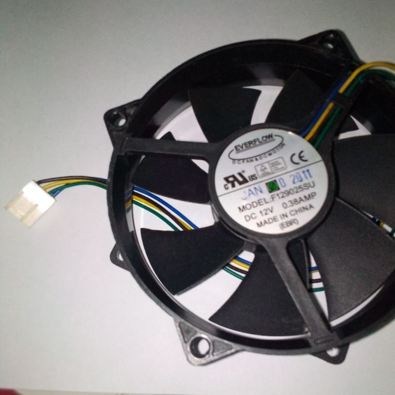 FAN KIPAS HEATSINK LGA PROSESSOR ORIGINAL EVERFLOW F129025SU 0.38A 4PIN GARANSI