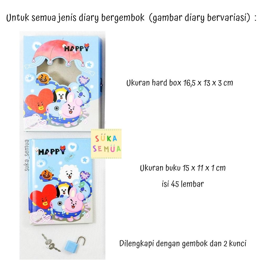 

[PRODUK 7HGLJ] Buku Diary WBB WE BARE BEARS BEAR dalam box + gembok // Note Book Notebook Buku Catatan Harian Hardbox Tebal Dengan Kunci Gembok Lucu Imut Bagus Karakter Icon MIniso - warna pink biru ungu - COD ( Bandung ) NSN