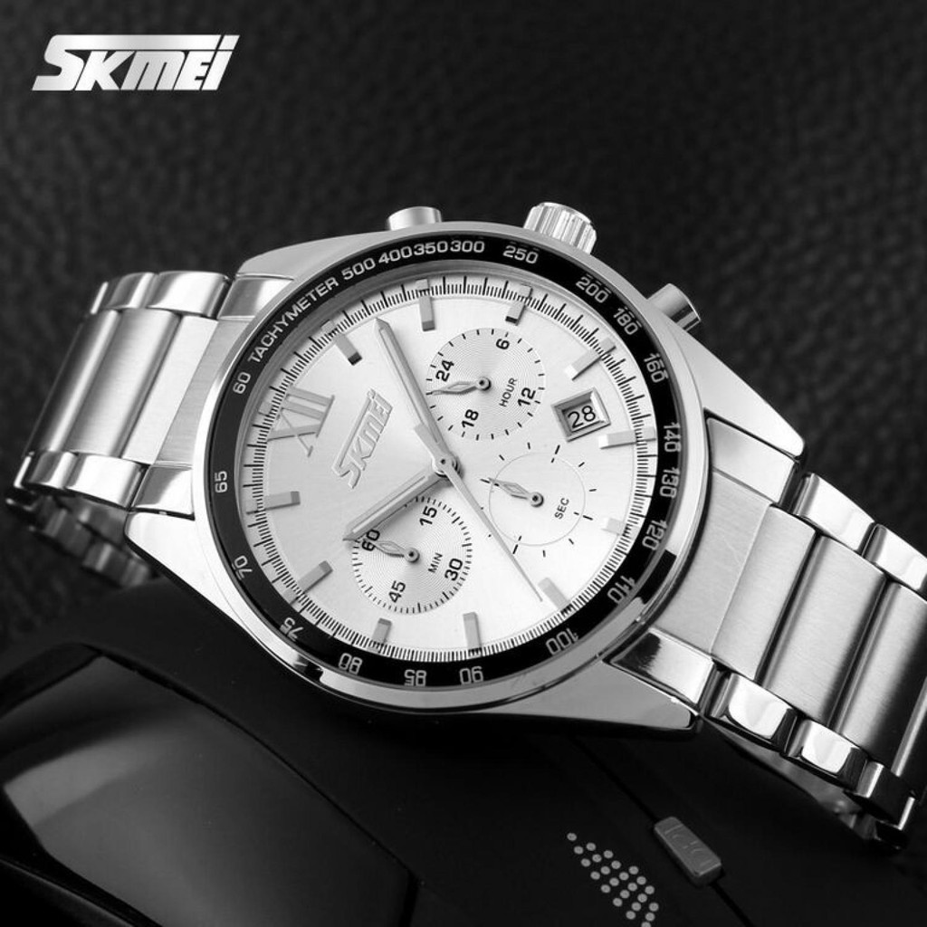 SKMEI Jam Tangan Analog Pria - 9096CS [Putih]