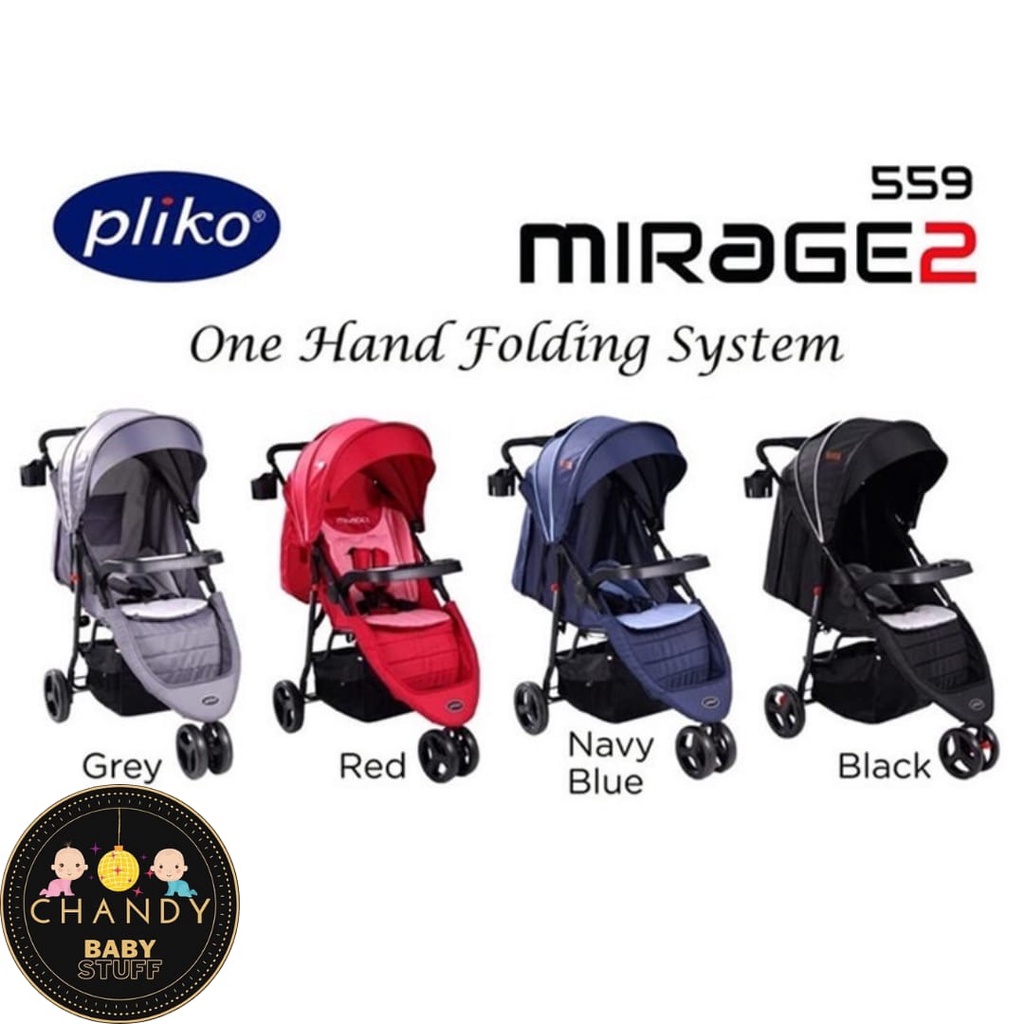 STROLLER BABY PLIKO MIRAGE 2 BS 559 ONE HOLD FOLD SYSTEM