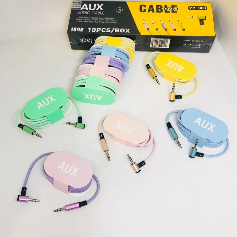 Kabel Aux Vibox YY003 100Cm Kabel Aux Macaron YY003 Promo Sen