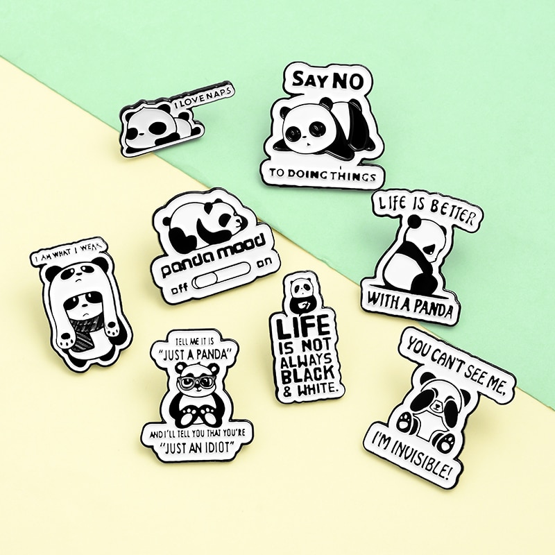 Bros Pin Enamel Desain Kutipan Panda Untuk Hadiah Anak