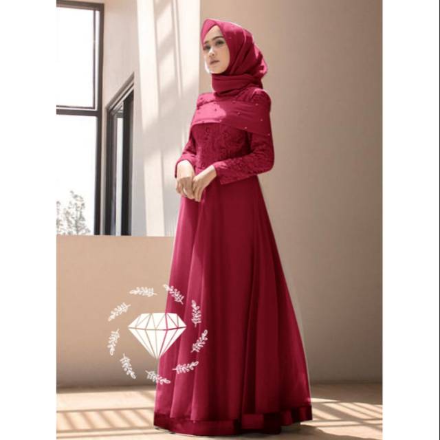Bridesmaid Dress Kondangan Muslim / Sage Green Lilac Taro Mocca Milo Silver Broken White Biru Wardah