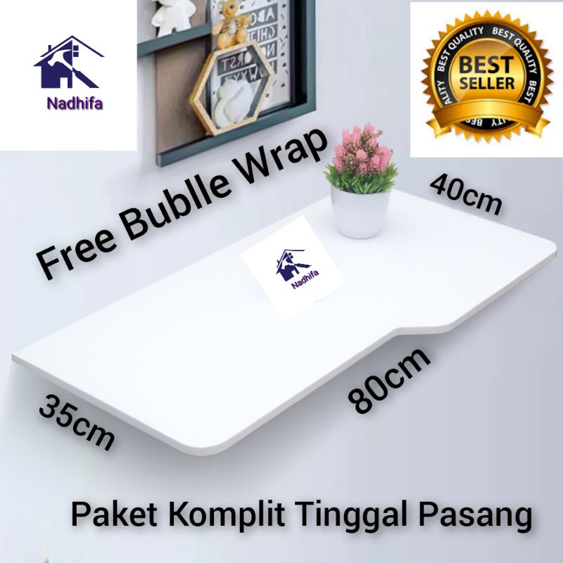 Meja Lipat Dinding minimalis P60/70/80cm x L40cm x T2cm Termurah di meja lipat Dinding minimalis mod