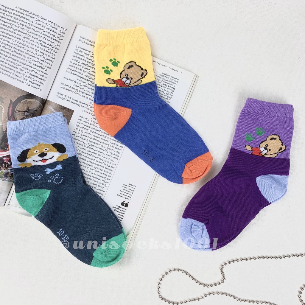 Import Kaos kaki anak lucu 1-4 tahun 4-8 tahun 8-12 tahun cowo cewe TK SD kids sock coton tebal bermotif kualitas premium