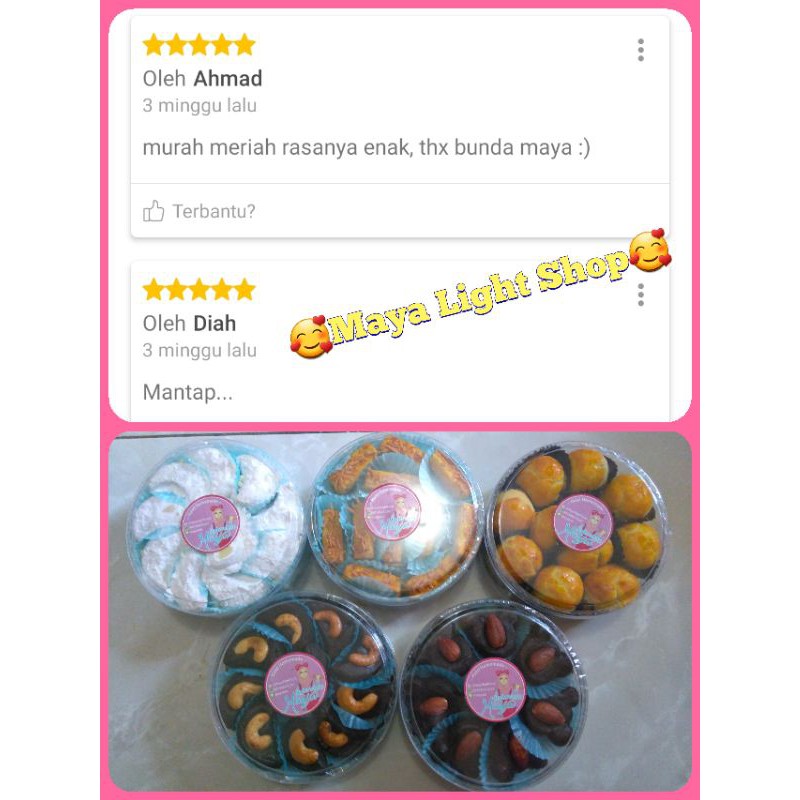 Putri salju semprit rainbow susu Kue kopi coffee beans kuker kue kering lebaran parcel hampers parsel cookies