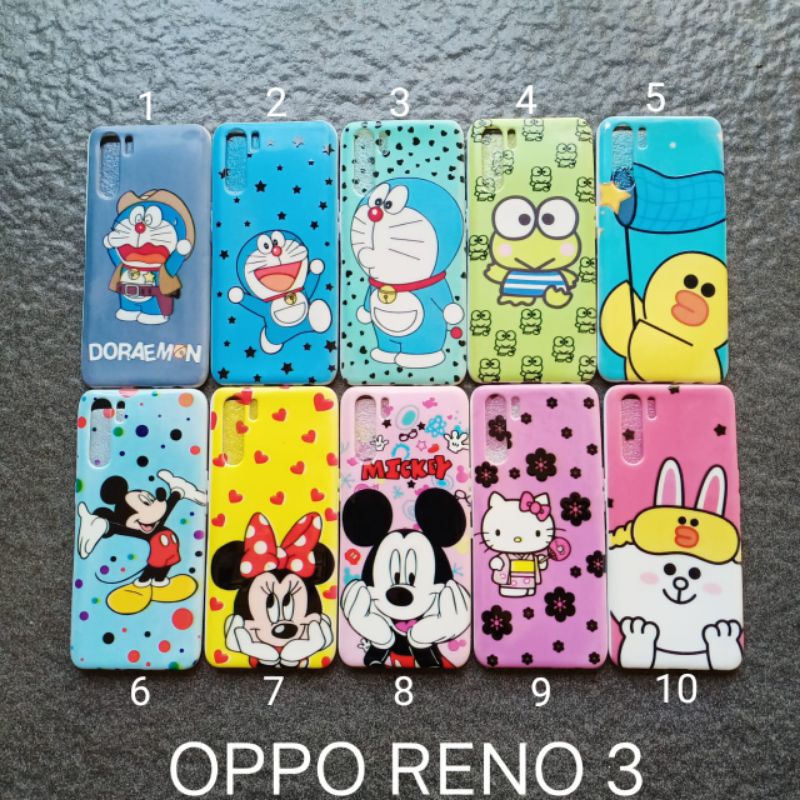 Case gambar Oppo Reno 3 . A91 . F15 motif cewek ( 3 motif ) soft softcase softshell silikon cover casing kesing housing