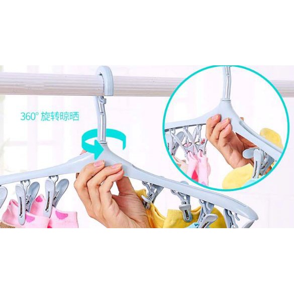 Hanger Serbaguna 8 in 1 Jepitan Kaos Kaki Jemuran Baju Multifungsi murah 120