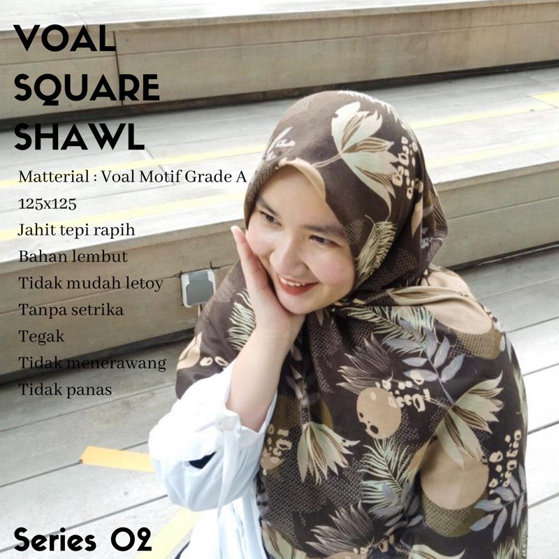 Voal Motif Square Printed (125 x 125)