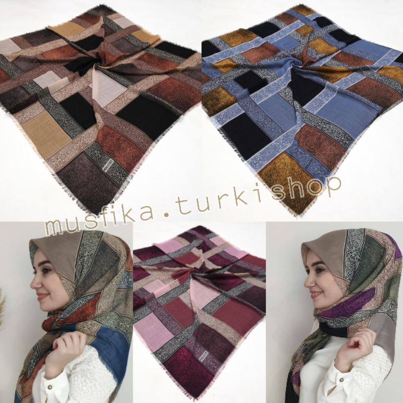 POLO IST Hijab square motif bunga original Turkey