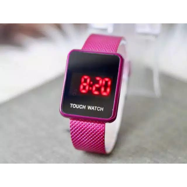 Jam Tangan pria Touch Watch Digital Strap Rubber Pasir / Ready 5 Warna