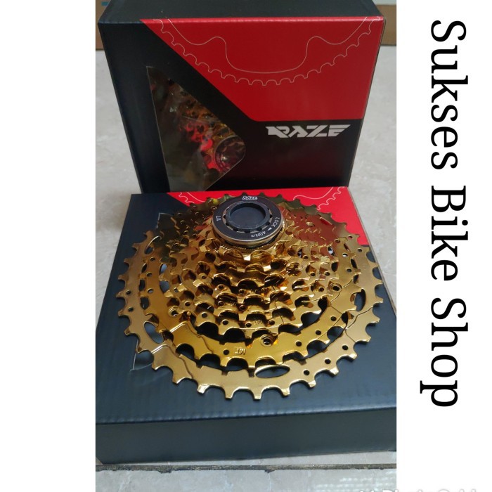 Sprocket raze 8 speed 11-36T gold