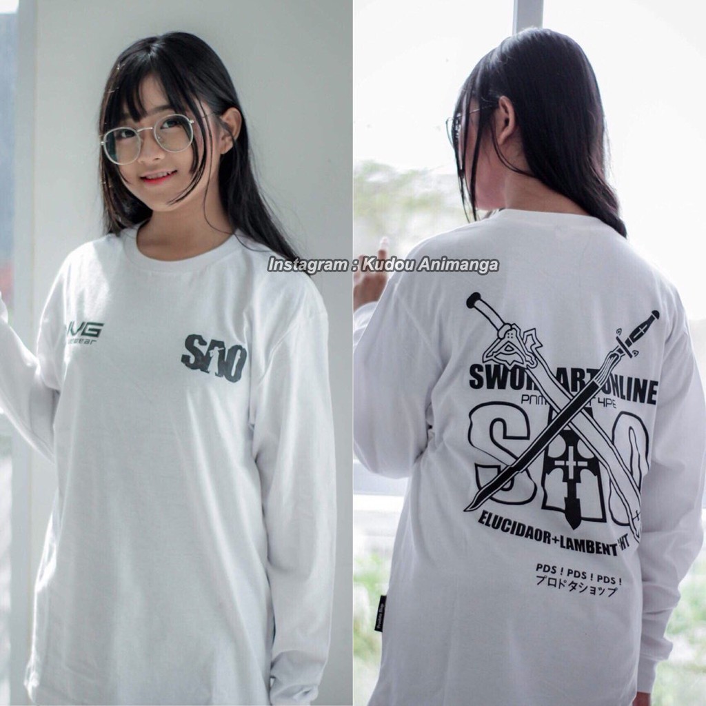 Longsleeve Sword Art Online SAO Anime Manga Color White