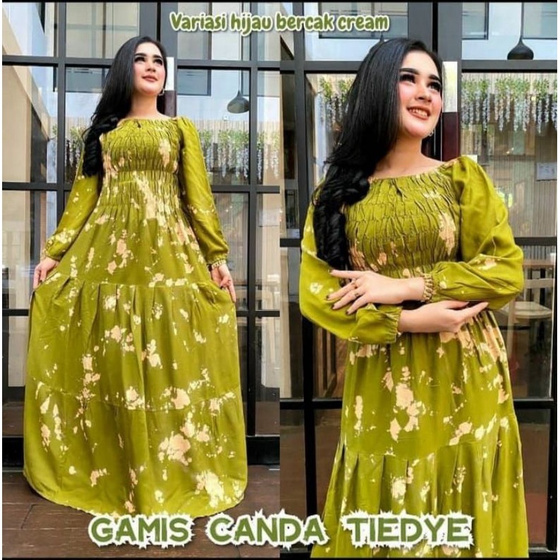 BISA COD // TIE DYE BAJU GAMIS RAYON SERUT FIT TO XL LD 110 // HOME DRESS BAJU GAMIS RAYON